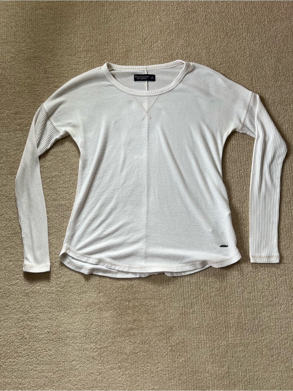 Abercrombie & Fitch White Long Sleeve Shirt Size XS